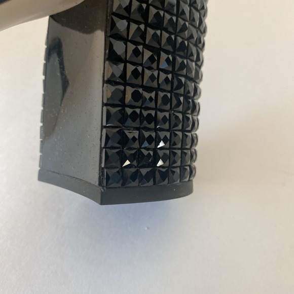 Michael Kors Black Suede Arabella Ankle Boots Zip Booties Studded Heels Size 9.5 - Picture 7 of 14